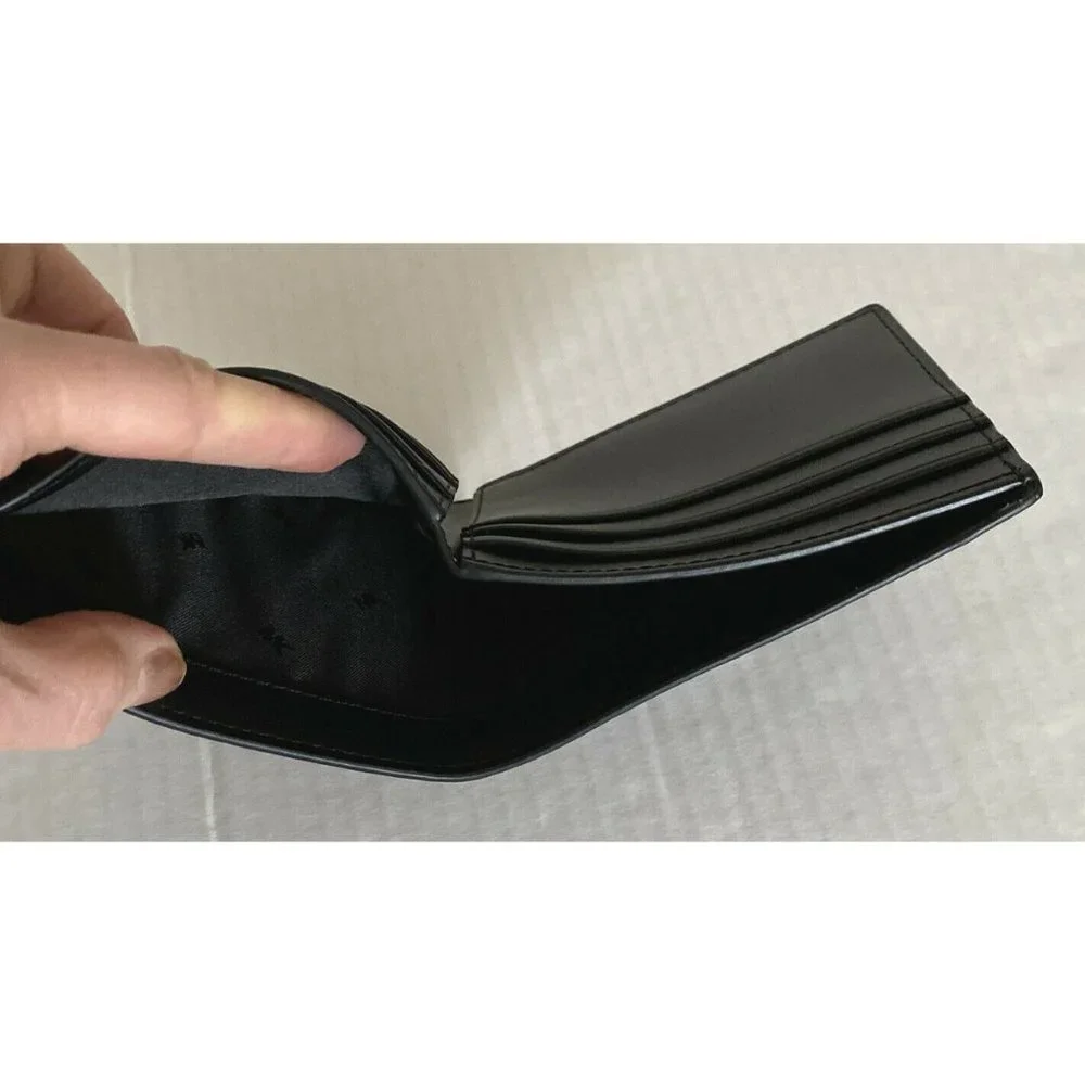 New Michael Kors Harrison Men's Slim Billfold wallet Leather Greyhound
